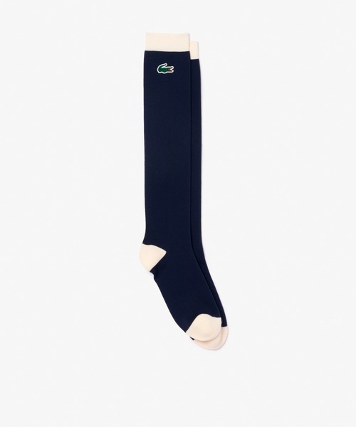 【LACOSTE】 バイカラーロングゴルフソックス LACOSTE 靴下 バイカラーロングゴルフソックス メンズ