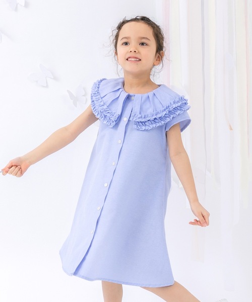 panpantutu（パンパンチュチュ） ワンピース フリルカラーシャツワンピ