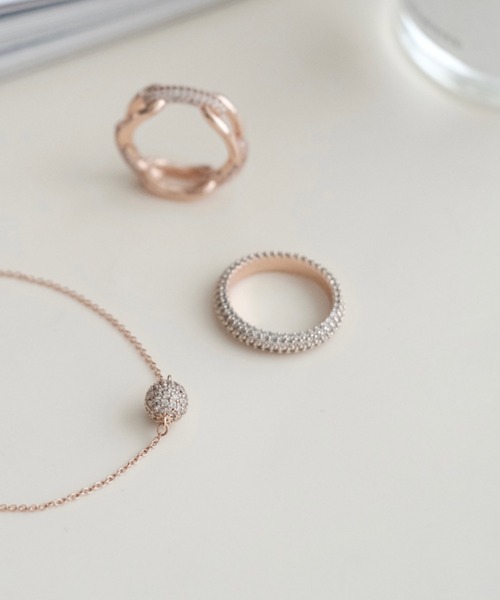 ダニエルウェリントンPAVE CRYSTAL PENDANT RING リング Pavé Crystal Ring Rose Gold | DW