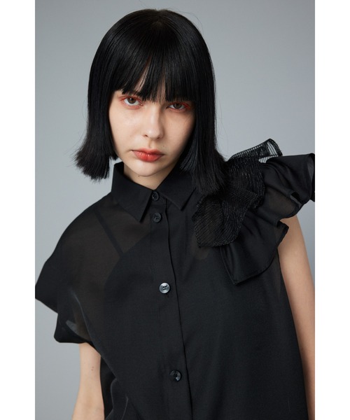 ブラウス シャツ Many frill sleeve shirt    メニーフリルスリーブシャツ レディース HeRIN.CYE ブラウス シャツ Many frill sleeve shirt メニー