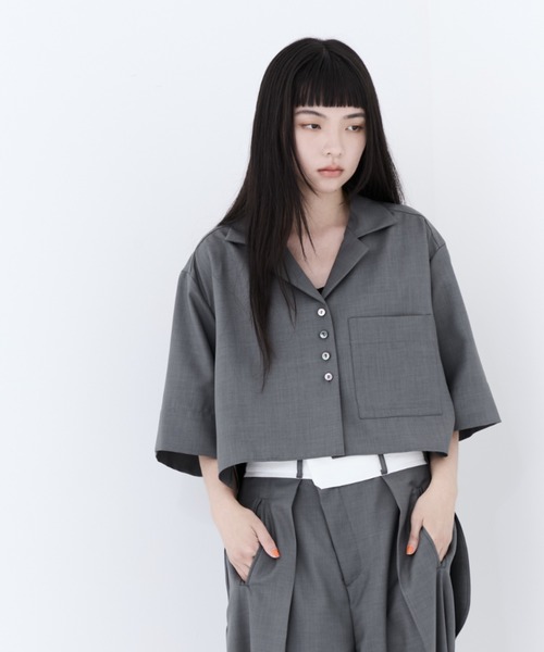 studious オープンカラーシャツ STUDIOUS ブラウス シャツ 「STUDIOUS/ステュディオス」オープン