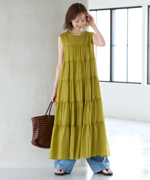 JOURNAL STANDARD ワンピース シアーボイルティアードワンピース