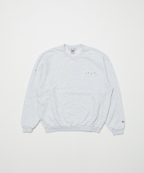 BAL × RUSSELL ATHLETIC / スウェット/L/コットン/IVO/無地 Russell Athletic（ラッセル アスレティック） トレーナー スウェット