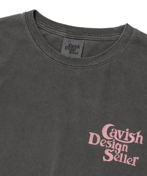 Tシャツ・カットソー CAVISH PIGMENT SELLER LOGO LS TEE 4BFT297 KOM tシャツ A'GEM/9 × .kom 「CAVISH/カビシ」 PIGMENT SELLER