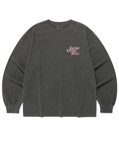 Tシャツ・カットソー CAVISH PIGMENT SELLER LOGO LS TEE 4BFT297 KOM tシャツ A'GEM/9 × .kom 「CAVISH/カビシ」 PIGMENT SELLER
