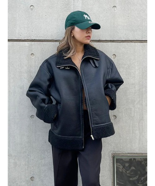 EVRIS（エヴリス） ブルゾン アウター オーバーサイズボアブルゾン