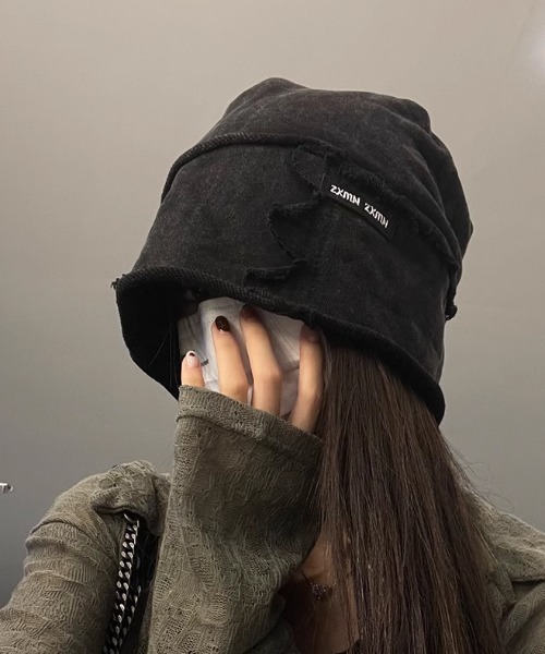 CELENA BEATS ニット帽 ニットキャップ 「古着風ビーニー」 リメイク風