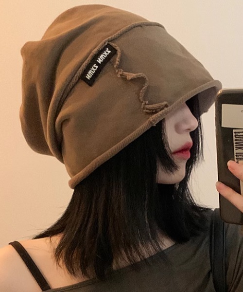 CELENA BEATS ニット帽 ニットキャップ 「古着風ビーニー」 リメイク風