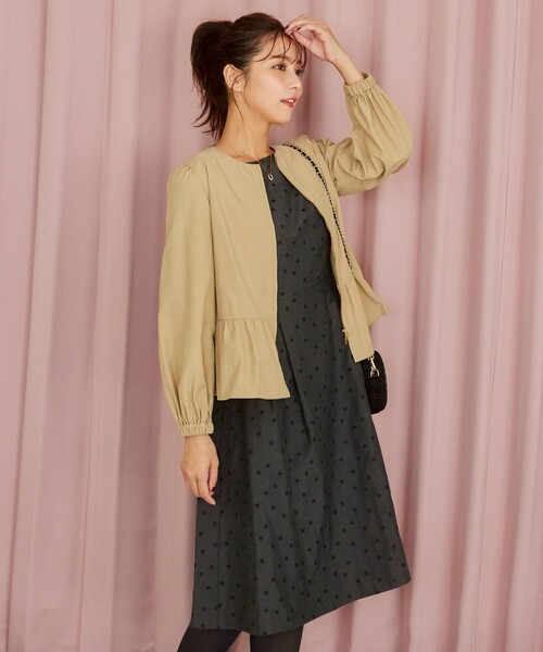 極美品　TOCCA 2021 スノーデイジー　ワンピース　ドレス　お呼ばれ ベルト付オーガンジー重ねレースワンピースドレス｜パーティー