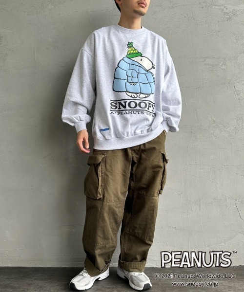 B 新品 スヌーピー シークエンズ トレーナー スウェット ピーナッツ 