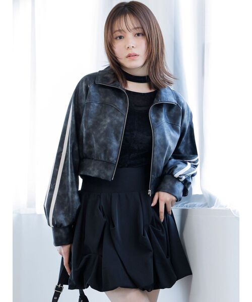 dazzlin フェイクレザートラックブルゾン　新品 2025 今季 dazzlin フェイクレザートラックブルゾン新品 2025 今季