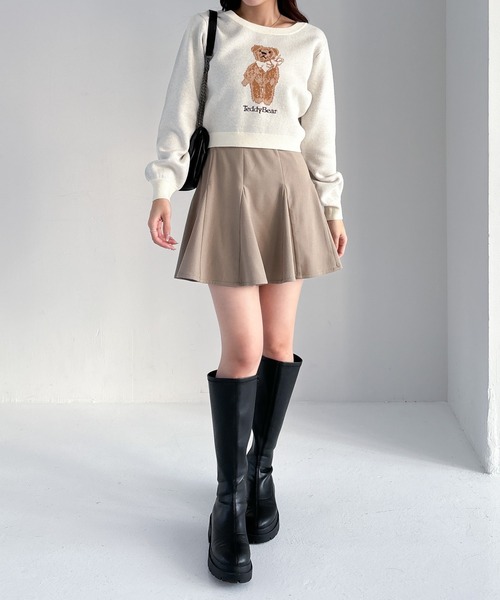 Heather ニット セーター 「TeddyBear/テディベア」ジャガード