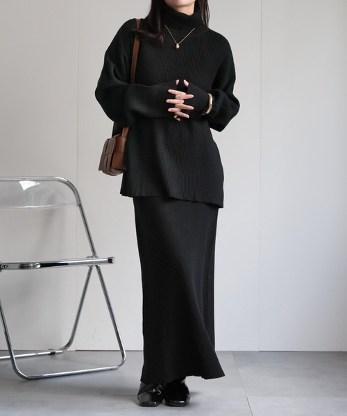 パーリーゲイツ♡セーター、タートル、スカートセット ap retro セットアップ 「セットアップ」マルチウェイ リブニット