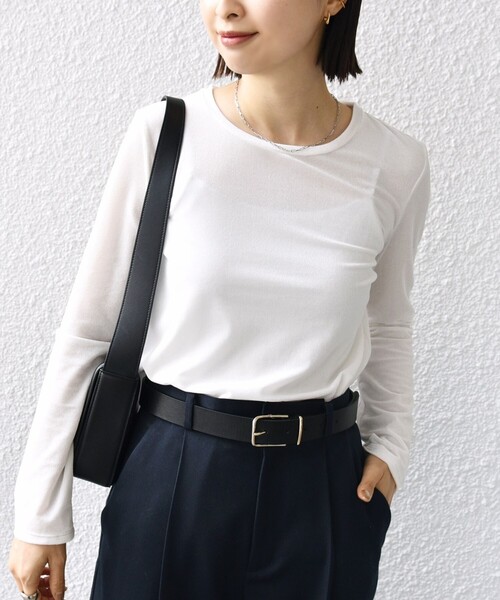 tシャツ シアー トリコット ロングスリーブ TEE レディース