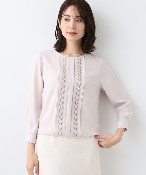 ブラウス シャツ 春SALE！「洗える／UVケア」ピンタックブラウス レディース INDIVI ブラウス シャツ 春SALE！「洗える／UVケア」ピンタック