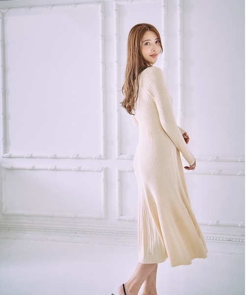 ワンピース Contrast color knit one piece コントラストカラー ニットワンピース | Meline M. | 16