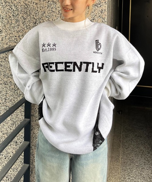 「SPIRALGIRL」 ニットワンピース FREE ネイビー レディース_画像2