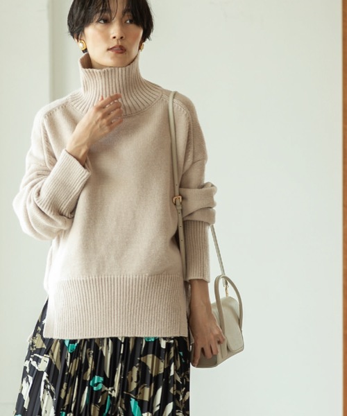 「OPAQUE.CLIP」 タートルネックニット 03 ホワイト レディース_画像2