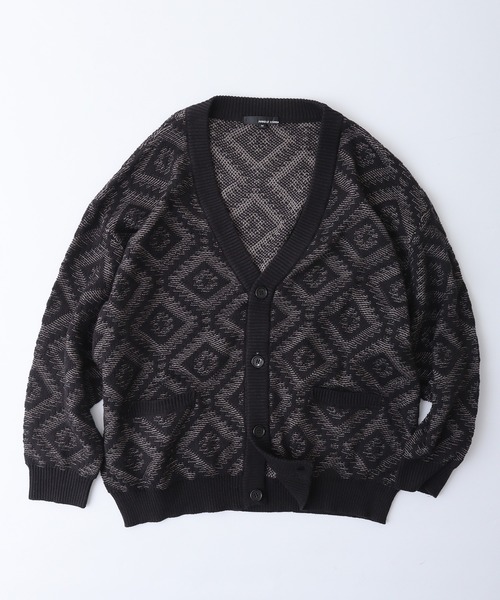 【ジャガード】ブラック・モモンガカーディガン Jungle Storm（ジャングルストーム） カーディガン Classic Jacquard