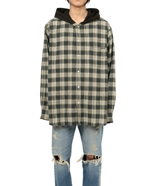 KAMIYA シャツ Hooded Check Shirt メンズ : ZOZOTOWN Yahoo!店 - 通販