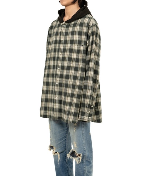 KAMIYA シャツ Hooded Check Shirt メンズ : ZOZOTOWN Yahoo!店 - 通販