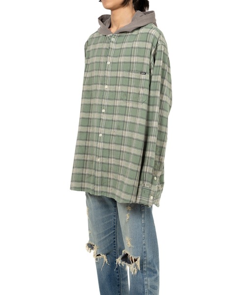 KAMIYA シャツ Hooded Check Shirt メンズ : ZOZOTOWN Yahoo!店 - 通販