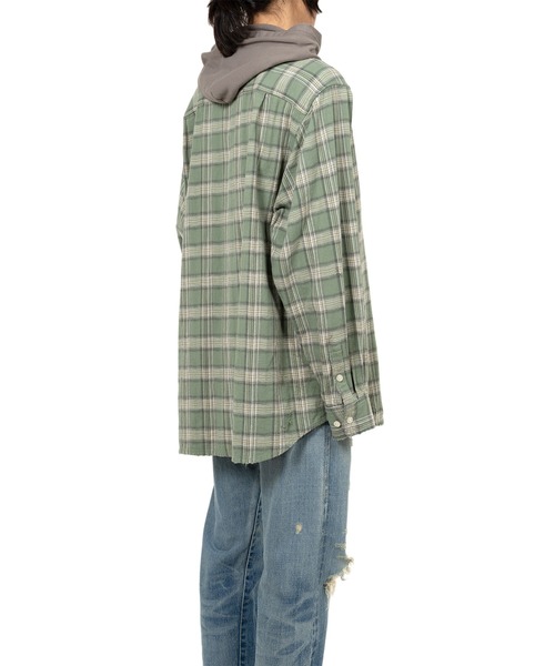 KAMIYA シャツ Hooded Check Shirt メンズ : ZOZOTOWN Yahoo!店 - 通販