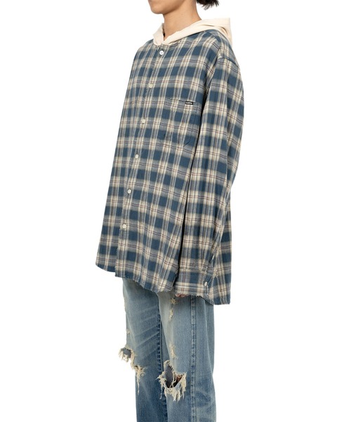 KAMIYA シャツ Hooded Check Shirt メンズ : ZOZOTOWN Yahoo!店 - 通販