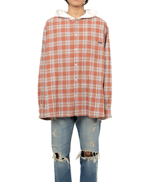 KAMIYA シャツ Hooded Check Shirt メンズ : ZOZOTOWN Yahoo!店 - 通販
