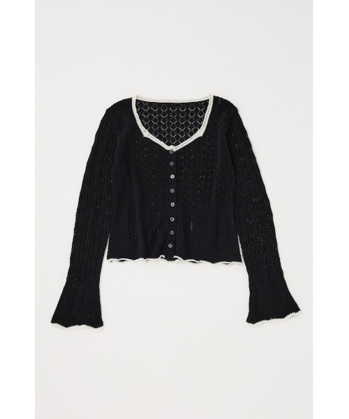 ニット セーター EYELET KNIT CREW NECK レディース MOUSSY ニット セーター EYELET LACE ニットトップス レディース
