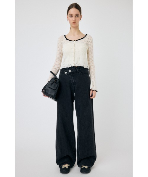 MOUSSY ニット セーター EYELET LACE ニットトップス レディース