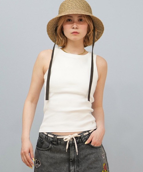 NEW ERA(ニューエラ) タンクトップ ノースリーブ カップ付き/リブ NEW ERA(ニューエラ) タンクトップ ノースリーブ カップ付き/リブ