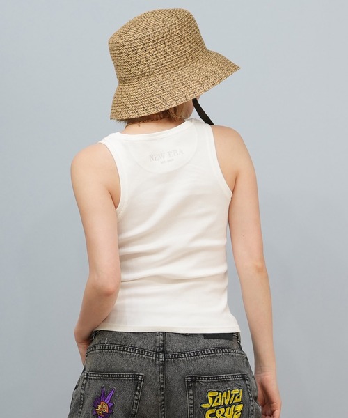 タンクトップ LEINWANDERecycleCottonSleevelessTopBlack ホルターネックカップ付きタンクトップ（タンクトップ）｜LIAN（リアン
