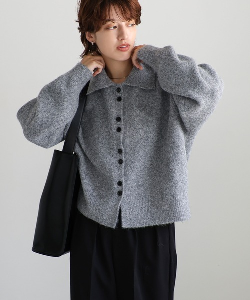 「select MOCA」 ニットカーディガン FREE ブラック レディース_画像5