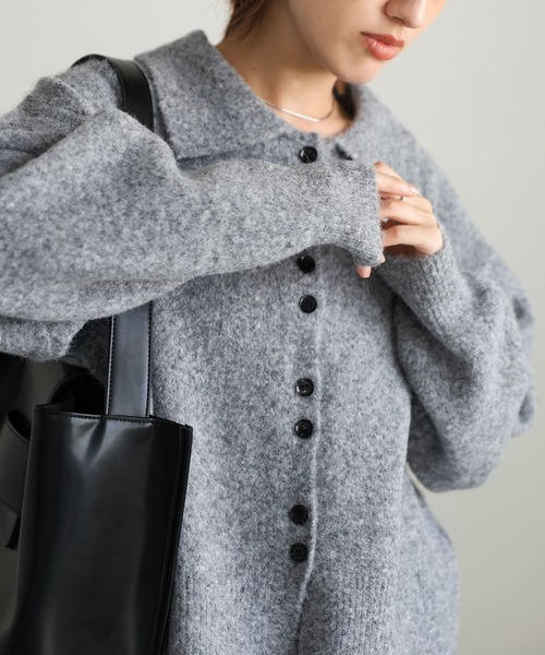 「select MOCA」 ニットカーディガン FREE ブラック レディース_画像8