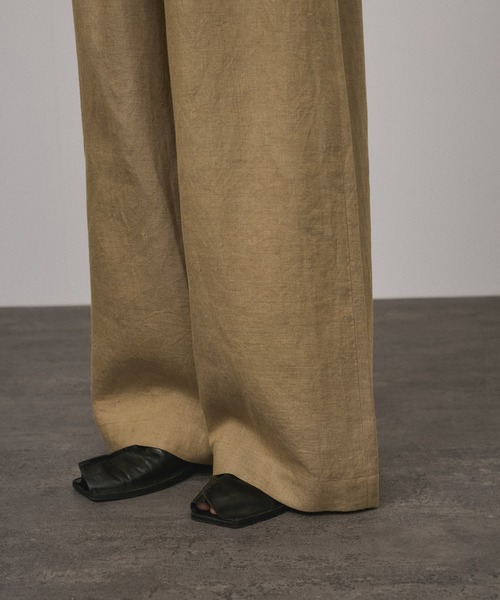 SALON adam et rope' パンツ ヨーロピアンフラックスリネン