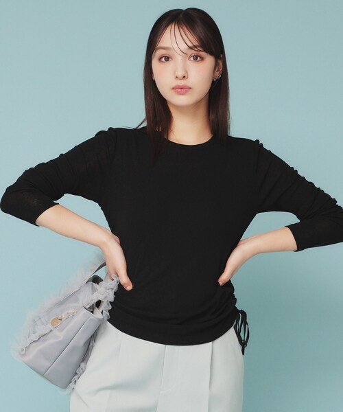 index（インデックス） tシャツ 「CLASSY掲載」サイドドロストシアー