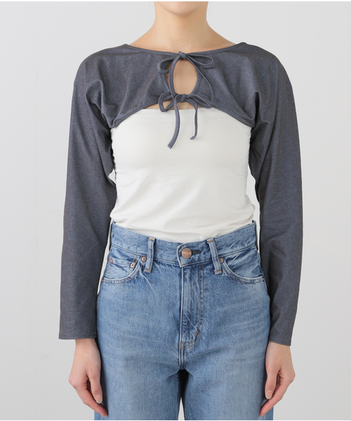 イエナラブークル IENA LA BOUCLE ファーニットカーディガン ウール グレー /MI ■OS レディース m24698792127_1.jpg?1702775107