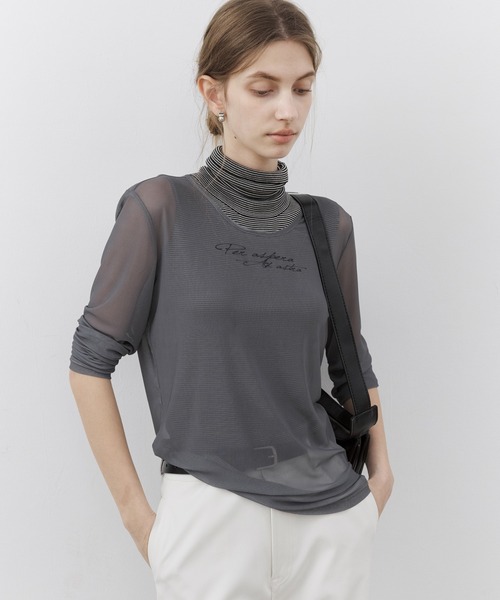 tシャツ 「tageechita」 ベーシックシアープリントトップス レディース tageechita tシャツ 「tageechita」 ベーシックシアープリント