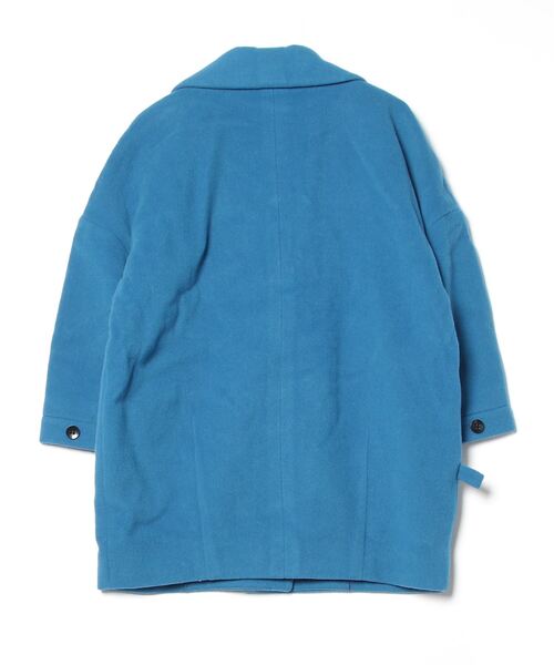 「1％」 チェスターコート M ブルー レディース_画像2