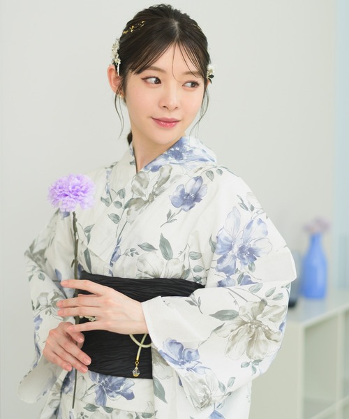ア*♡様 【新品】ソウビエン レディース 浴衣 帯 下駄 帯紐 帯留 髪飾り6点 soubien_assort-odset0005