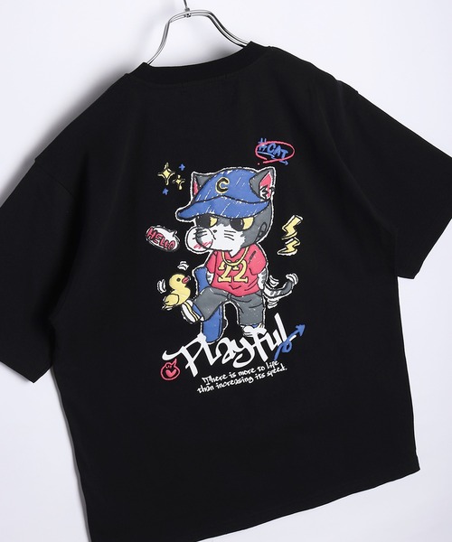 WESTSEA（ウエストシー） tシャツ 手書きイラスト 発泡プリント 半袖T