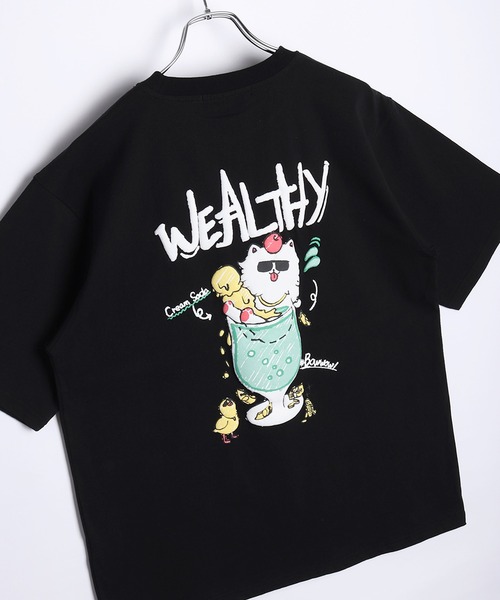 WESTSEA（ウエストシー） tシャツ 手書きイラスト 発泡プリント 半袖T