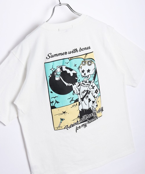 WESTSEA（ウエストシー） tシャツ 手書きイラスト 発泡プリント 半袖T