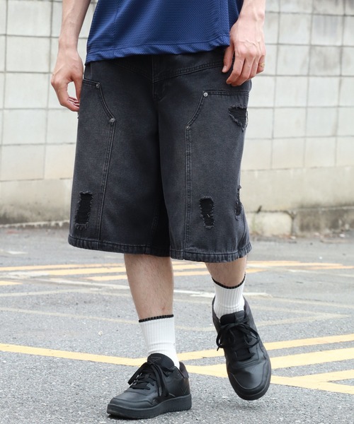 THE MARX RE CREATION ワイドパンツ ハーフパンツ ジーンズ 短パン