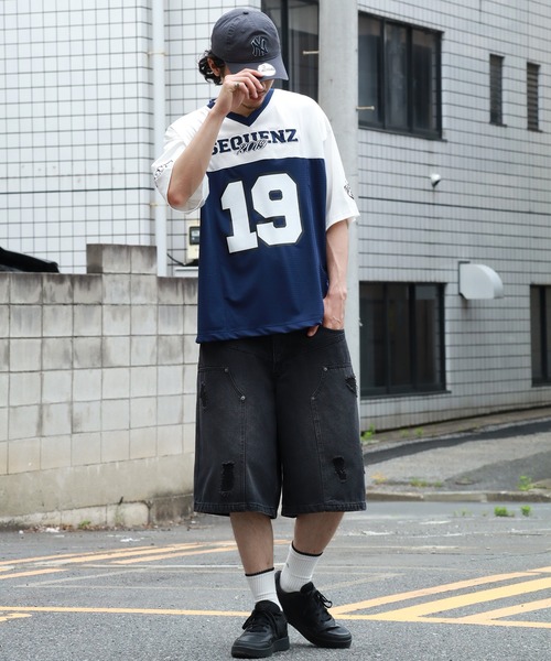 THE MARX RE CREATION ハーフパンツ ワイドパンツ ジーンズ メンズ