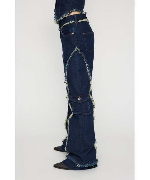 LAGUA GEM ジーンズ デニム デニムパンツ FRINGE LINE FLARE