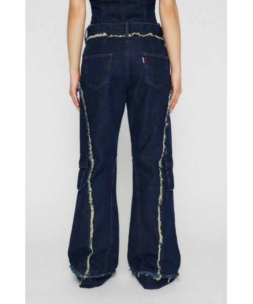 LAGUA GEM HEM STUDS フレアデニム（23インチ） STUDS BELT FLARE デニム（デニムパンツ）｜LAGUA GEM