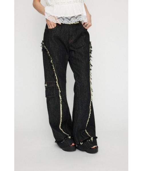 LAGUA GEM ジーンズ デニム デニムパンツ FRINGE LINE FLARE