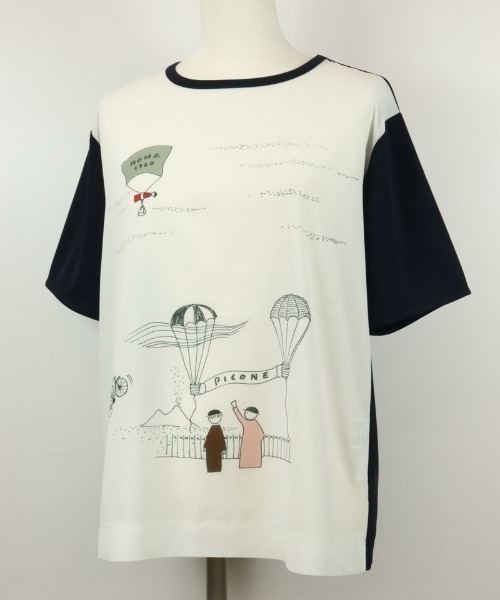 tシャツ 異素材コンビ冷感プルオーバー レディース